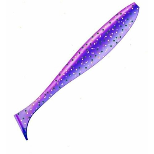 Силиконовые приманки для рыбалки ZUB-IZI 86мм (цвет 610) фиолетовый с блестками
