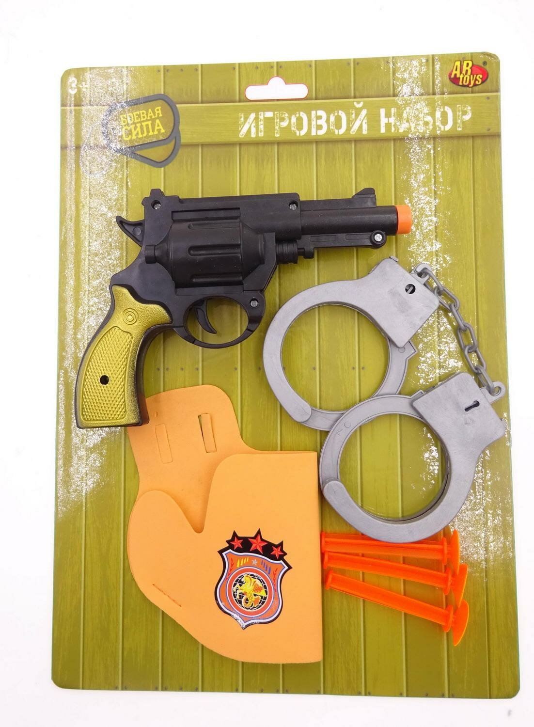 Игровой набор Abtoys Боевая сила Пистолет, кобура, 3 пули и наручники