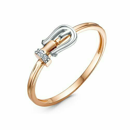 фото Кольцо del'ta, золото, 585 проба, фианит, размер 16 кюз del'ta