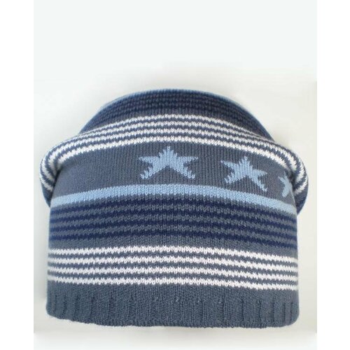 фото Шапка mialt, размер 50-54, серый, голубой