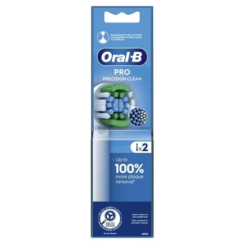 Насадки для зубной щетки Oral-B Pro Precision Clean, белые, 2 шт. электрическая зубная щетка oral b pro 100 precision clean