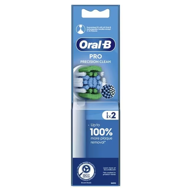 Насадки для зубной щетки Oral-B Pro Precision Clean, белые, 2 шт. - фотография № 1