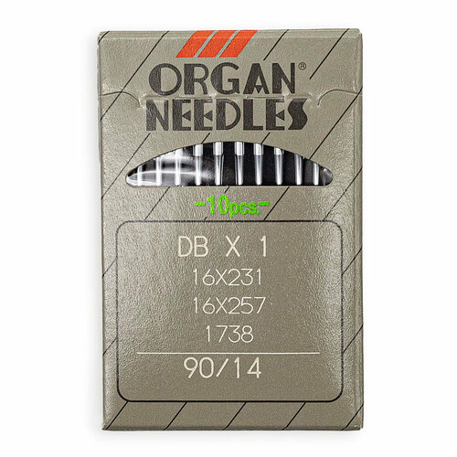 фото Иглы для швейных машин промышленных № 90, organ dbх1, 10 шт