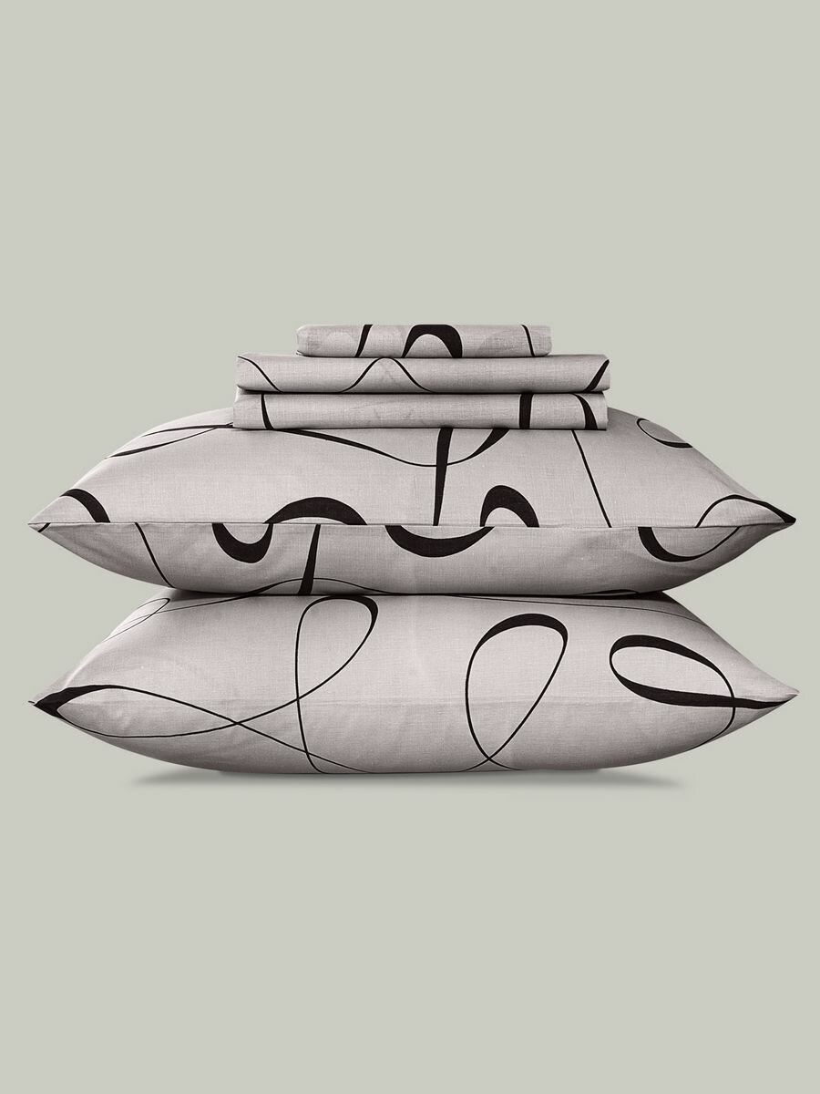 фото PRIME PRIVE Постельное белье Фрея цвет: серый (2 сп. евро)