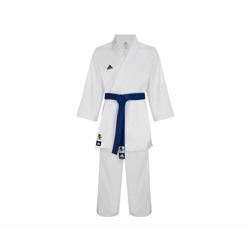 Кимоно  для карате adidas без пояса, сертификат WKF, размер 180, белый