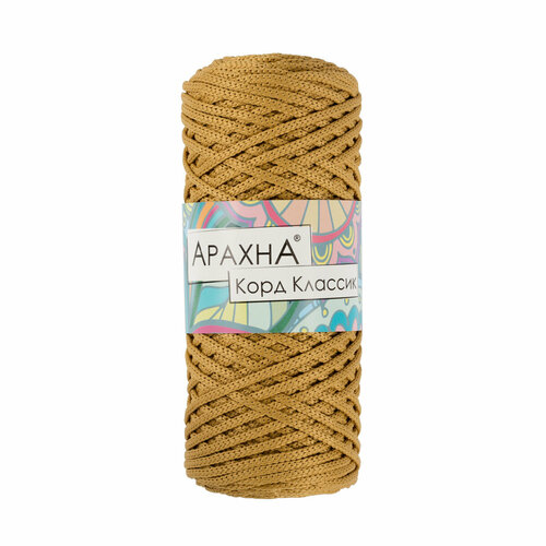 Пряжа ARACHNA "Cord Classic" 100% полиэфир 200 г 100 м №07 золотистый