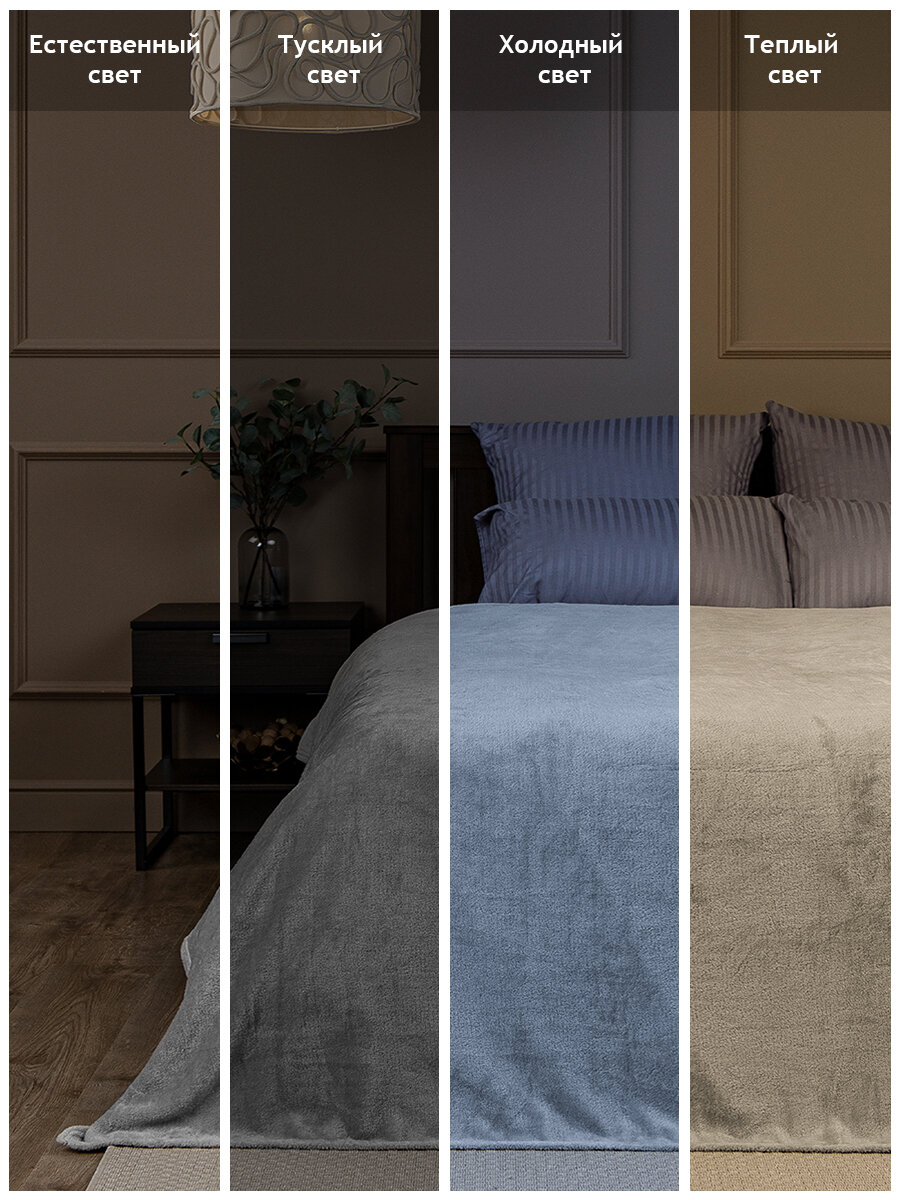 Плед Texrepublic Absolute flannel (серый), 140х200 - фотография № 6