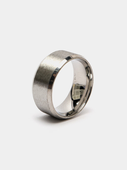 Кольцо , нержавеющая сталь, размер 20, серебряный