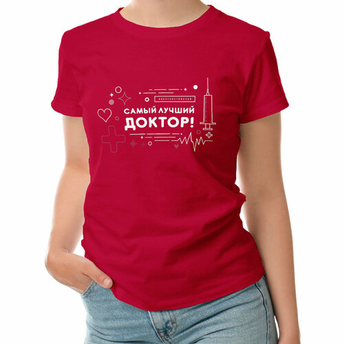 фото Футболка roly, размер s, красный