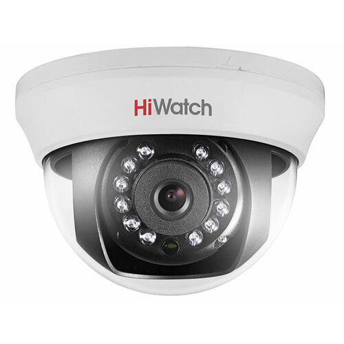 Видеокамера HD-TVI 2Мп внутренняя купольная с ИК-подсветкой до 20м (2.8мм) Hi-Watch 300614786