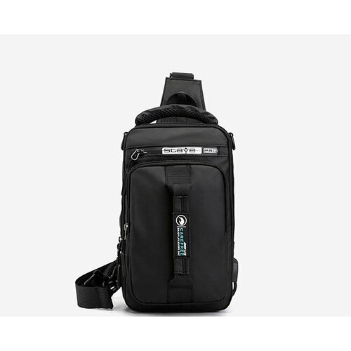 фото Рюкзак слинг porfetto carefree, фактура гладкая, черный