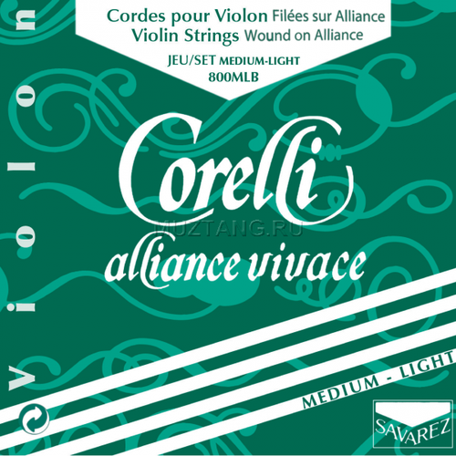 Струны для скрипки CORELLI 800MLB Alliance Vivage Medium Light savarez 800f high corelli alliance vivage струны для скрипки