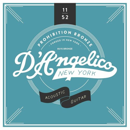 D'Angelico Acoustic 11'S струны для акустической гитары струны для акустической гитары фосфорная бронза лёгкая толщина 11 52 ernie ball