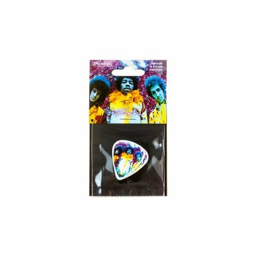 медиаторы средние 6 шт dunlop jimi hendrix bold as love jhp02m 6pack Dunlop Jimi Hendrix Experienced JHP01M 6Pack медиаторы, средние, 6 шт.