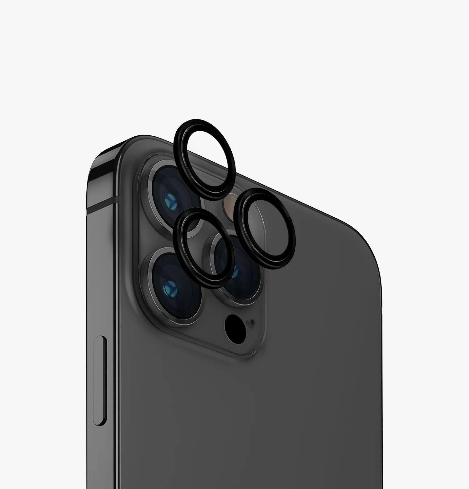 Защитное стекло Uniq Optix Camera Lens protector Aluminium (3 шт.) 0.25 мм для камеры iPhone 15 Pro Black