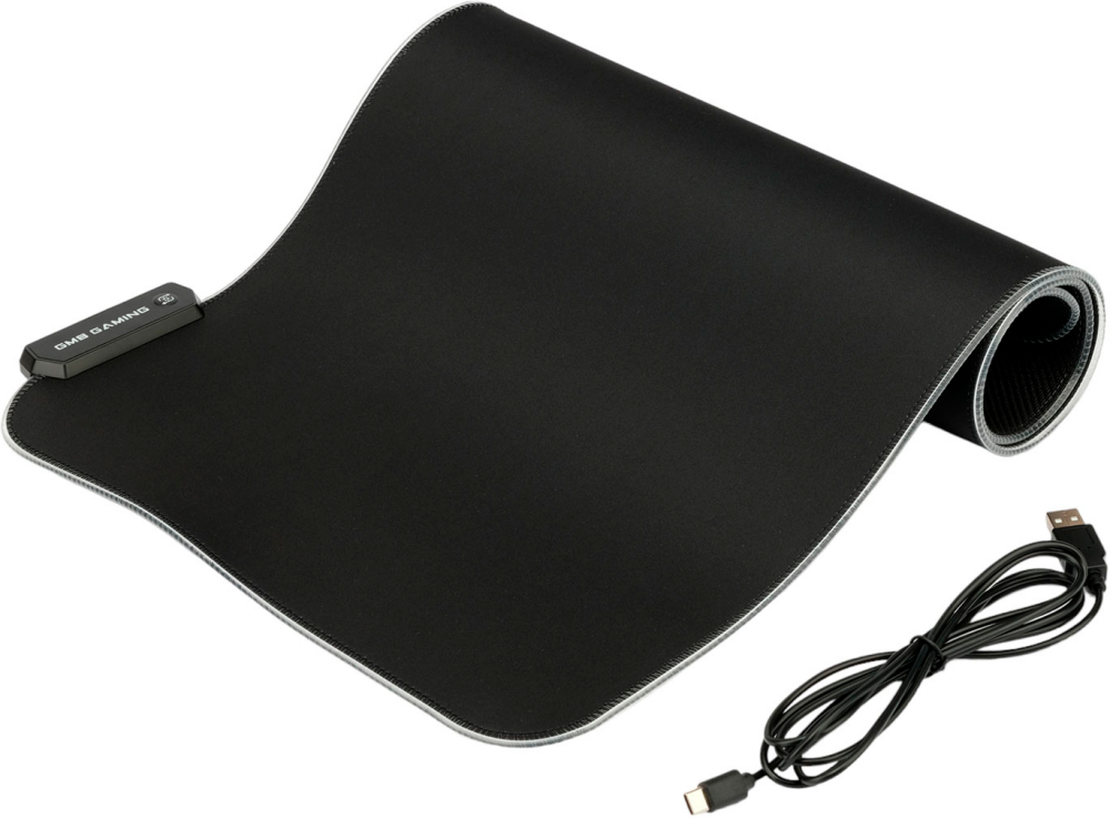Коврик для мыши Gembird с подсветкой 800х300х3мм, черный, ткань+резина, коробка - фото №14