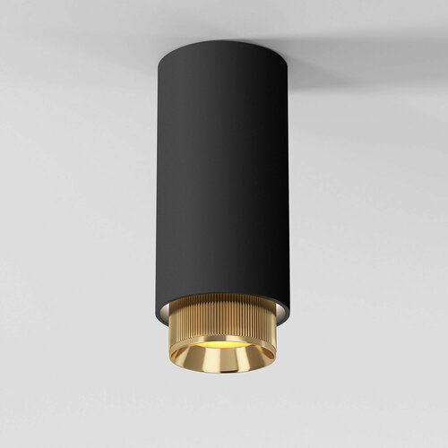 Накладной светильник Elektrostandard Nubis 25012/01 GU10 чёрный/золото IP20