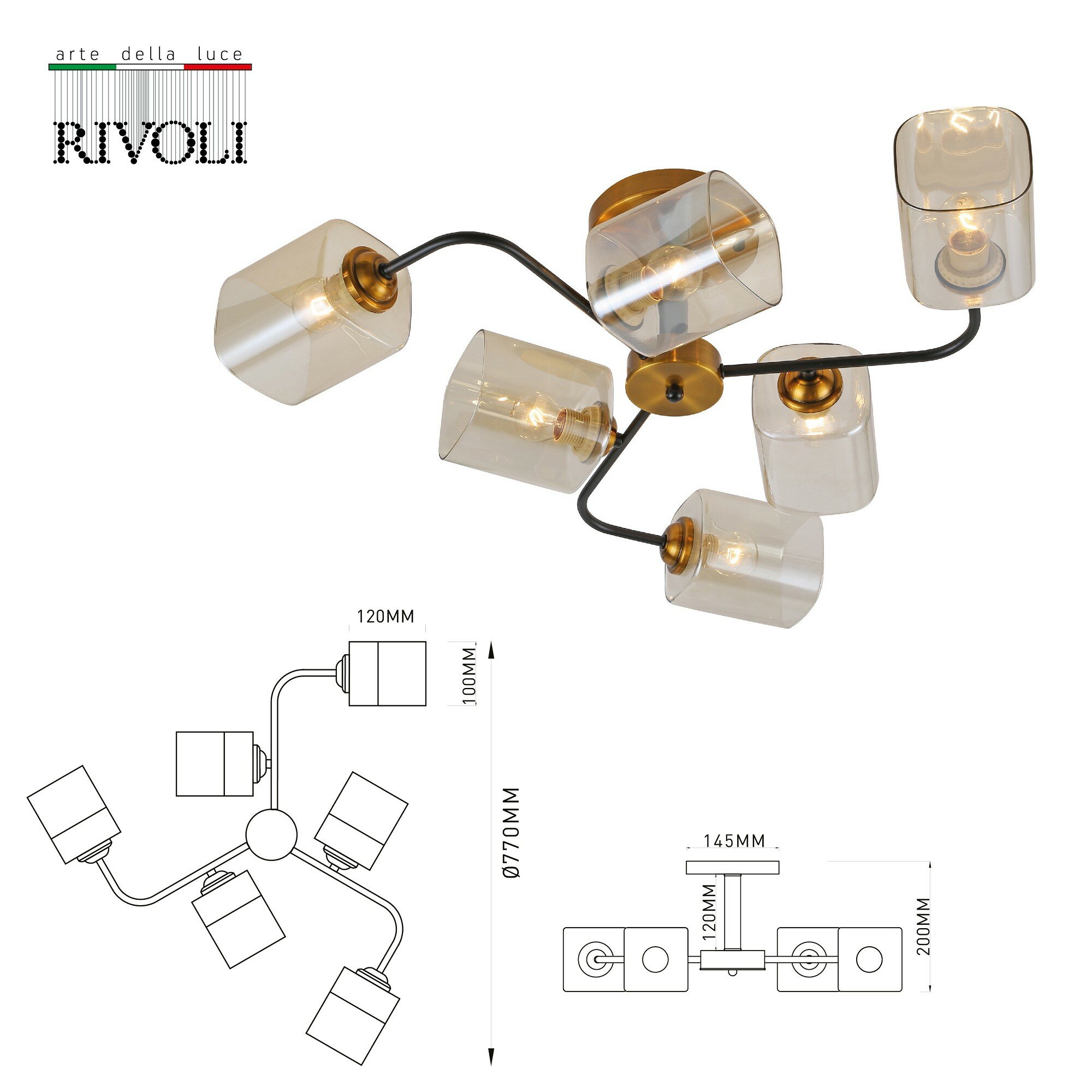Потолочная люстра Rivoli Merula 9142-306 (Б0054880) - фото №6