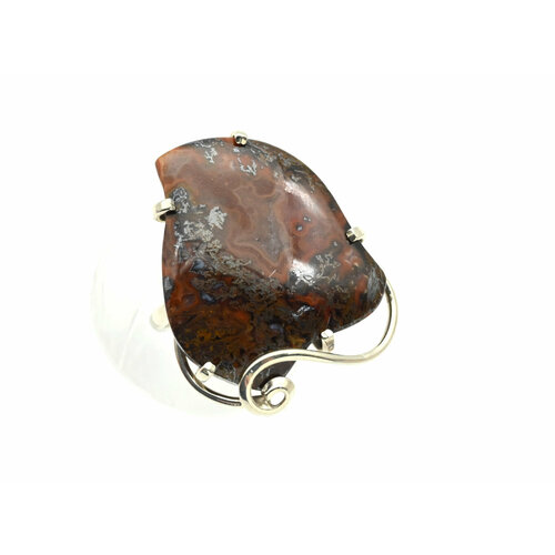 Кольцо Радуга Камня, агат, размер 18, мультиколор