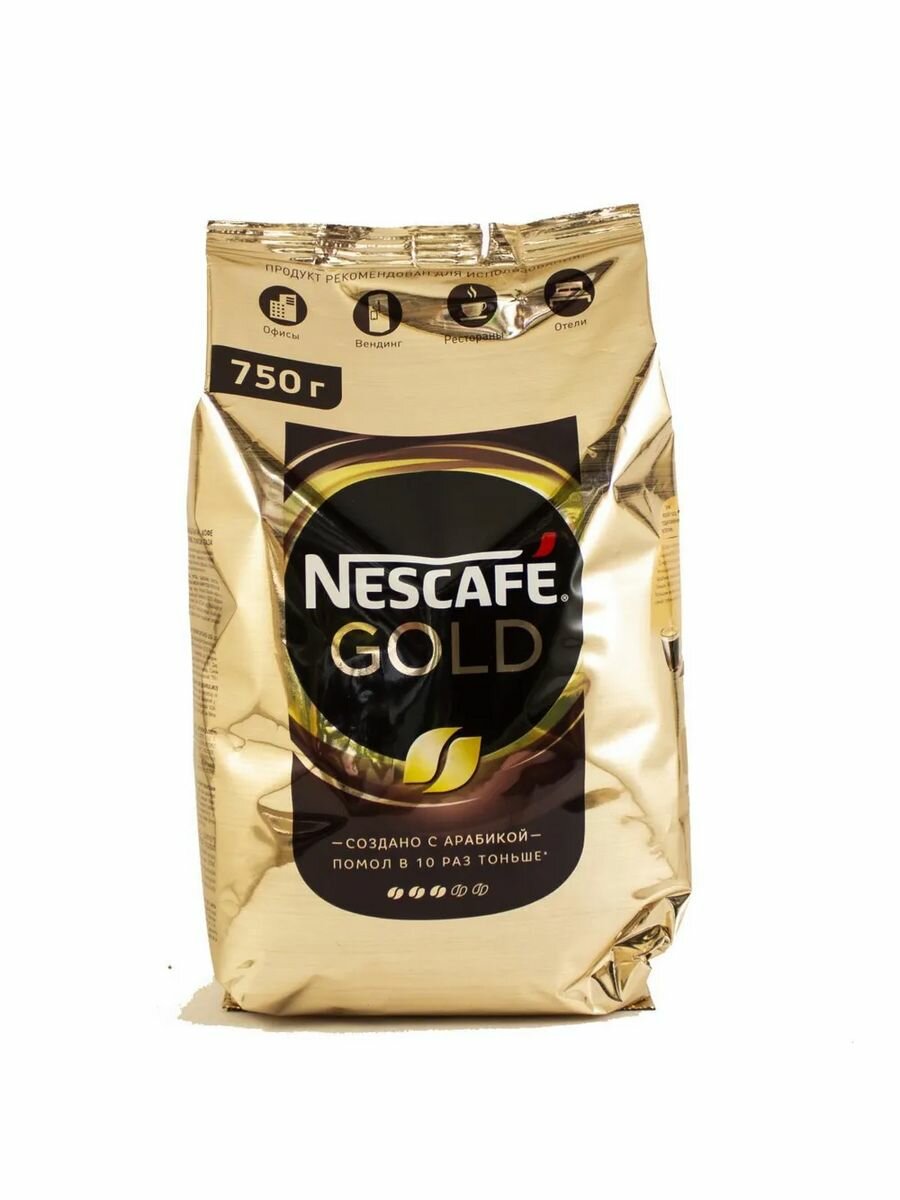 Кофе растворимый Nescafe Gold сублимированный с добавлением молотого, пакет, 750 г - 6 штук - фотография № 4