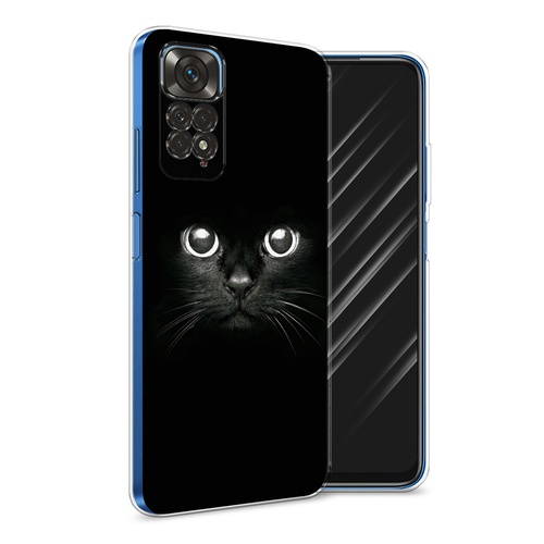 Силиконовый чехол на Xiaomi Redmi Note 11 4G Global / Сяоми Редми Ноут 11 4G Глобал Взгляд черной кошки