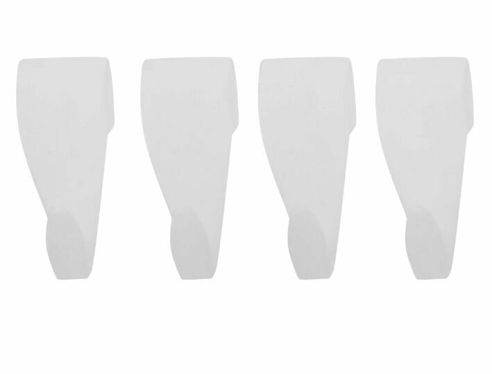 фото Набор крючков на рейлинг пластик цвет белый 4 шт