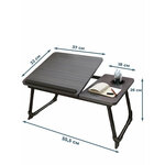 Подставка столик для ноутбука (складная, 55,5х32х26 см, держатель для чашки) - изображение