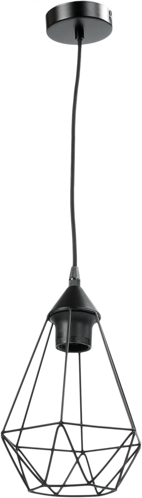 Светильник подвесной Inspire Byron 1 лампа E27Х60 Вт диаметр 16 см металл цвет чёрный