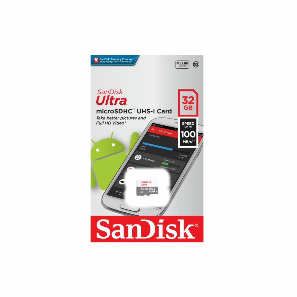 Карта памяти microSDXC UHS-I SANDISK Ultra Light 128 ГБ, 100 МБ/с, Class 10, , 1 шт. - фото №7