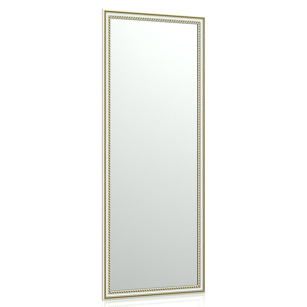 Зеркало 120 белая косичка ШхВ 40х100 см зеркала для офиса прихожих и ванных комнат горизонтальное или вертикальное крепление