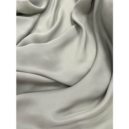 Шелк крепдешин серо-бежевый, ш-136 см, отрез 1 метр.