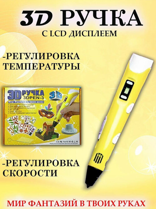 3D- ручка 3DPEN-3 с LCD диспеем