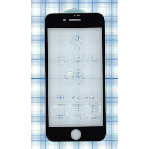 Защитное стекло 6D для Apple iPhone 7/8 черное