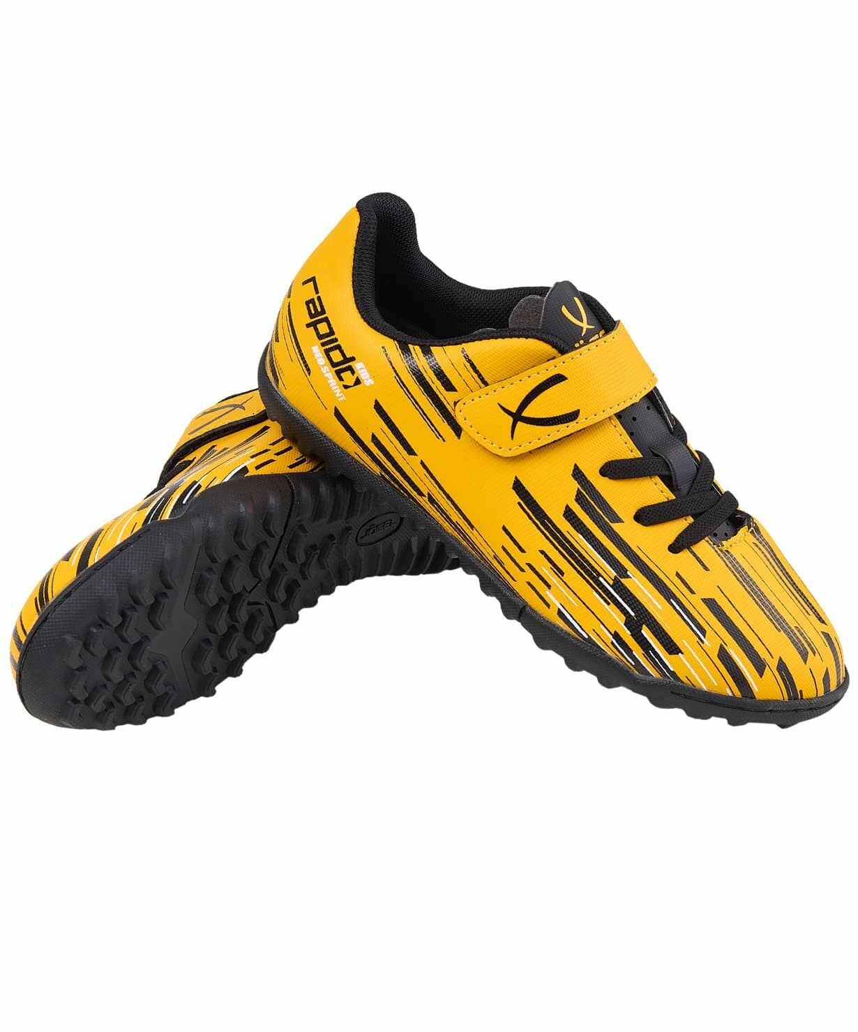 Бутсы многошиповые Jögel Rapido Tf Yellow/black, детский размер 29