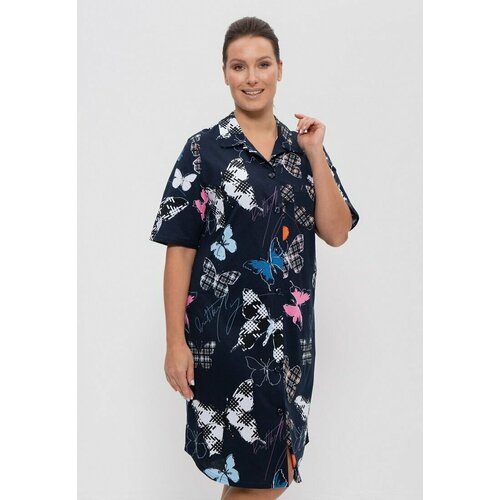 фото Халат cleo, размер 50, синий