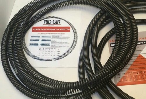 Изображение товара Прочистная спираль RID-GIR 22мм, 5м. п / Сантехнический трос спиральный