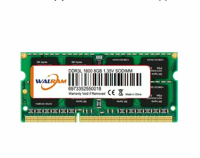 Оперативная память WALRAM DDR3L 8 ГБ 1600 МГЦ SODIMM