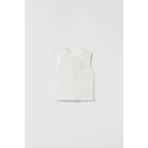 Футболка Zara, размер 18-24 месяцев (92 cm), белый