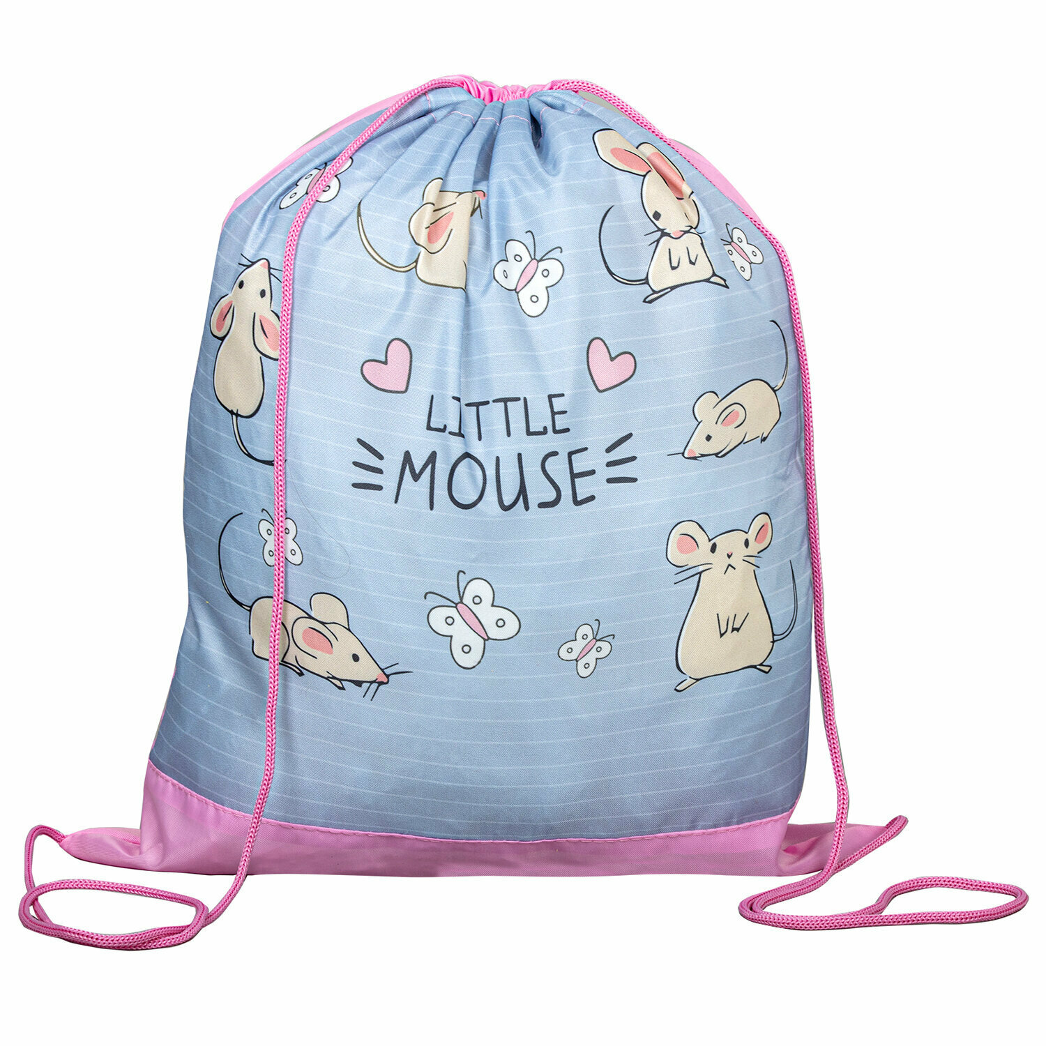 Мешок-сумка для обуви Пифагор "Mice", на шнурке / для сменки школьная