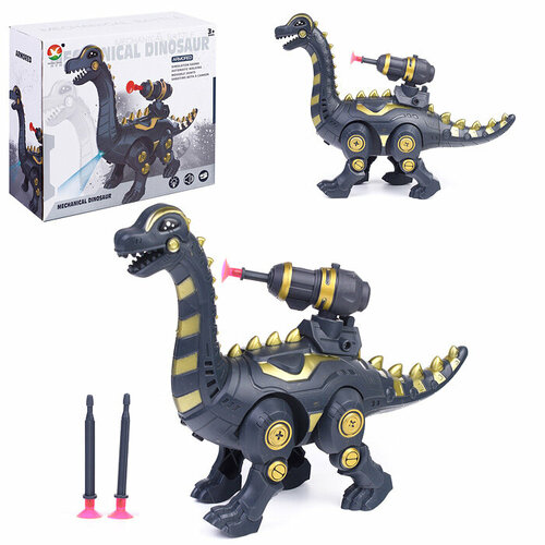 43a Динозавр 666-43A Тиранозавр стреляет присосками, на батарейках, в ассортименте, в коробке