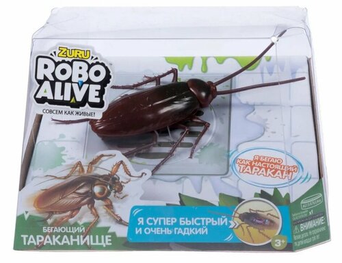 Интерактивная игрушка Zuru Robo Alive Таракан, 7152, 12х6х2 см, бегает