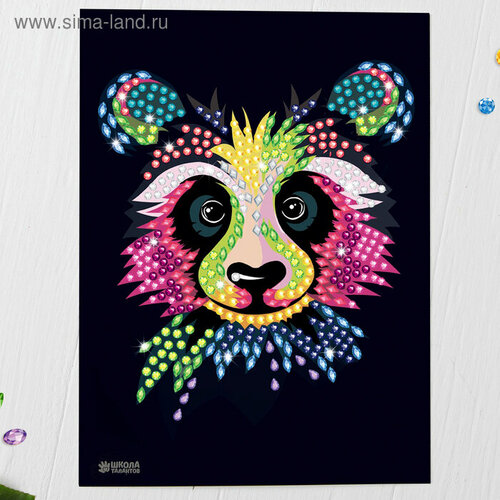 Мозаика стразами «Панда». Набор для творчества
