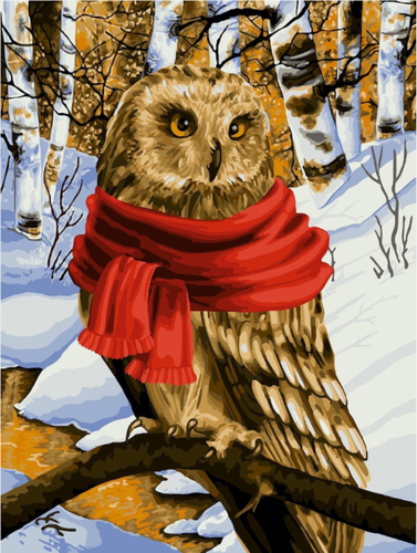 Изображение товара Картина по номерам "Сова" 40х50 см, хлопковый холст на подрамнике, акрил, Hobby Home