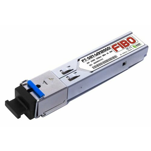 Трансивер SFP модуль Fibo FT-S1-W3120SD SC WDM 125 G 20 км DDM 13101550 нм 2025₽