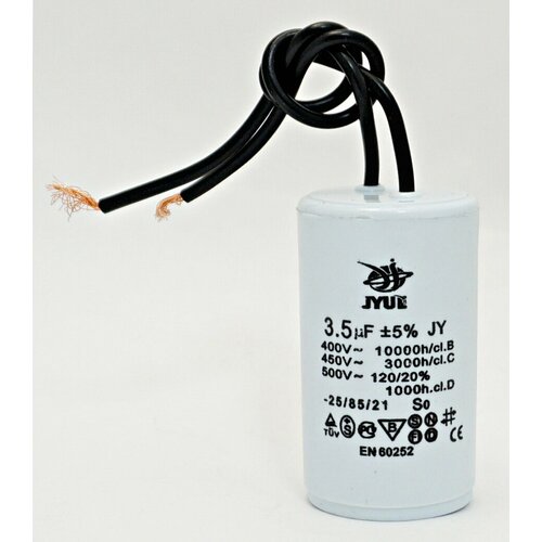 CBB-60 3 µF 450VAC (28x54) 50Hz гибкие выводы конденсатор пусковой