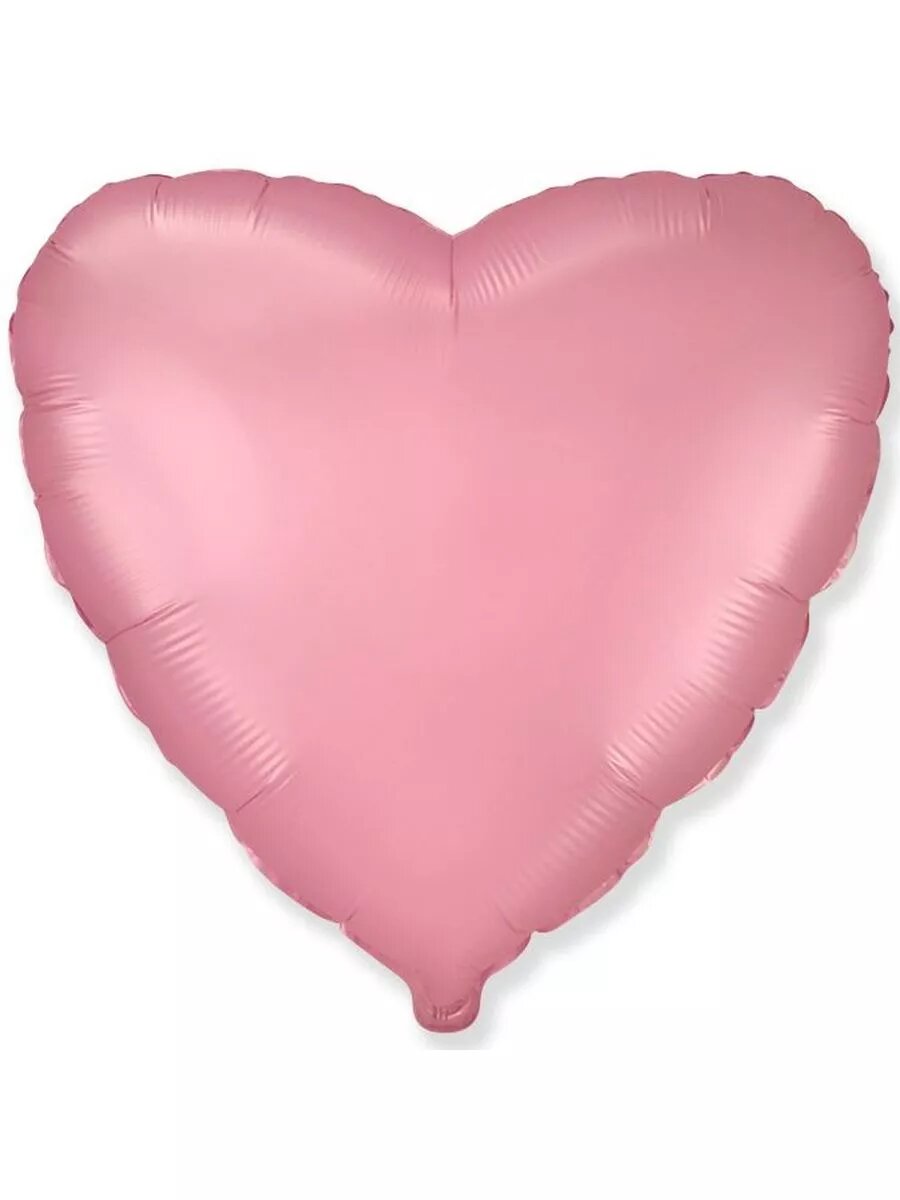 Сердце Розовый сатин / Satin pastel pink, фольгированный шар (18"/46 см ) 1 шт. / FLEX METAL, Испания