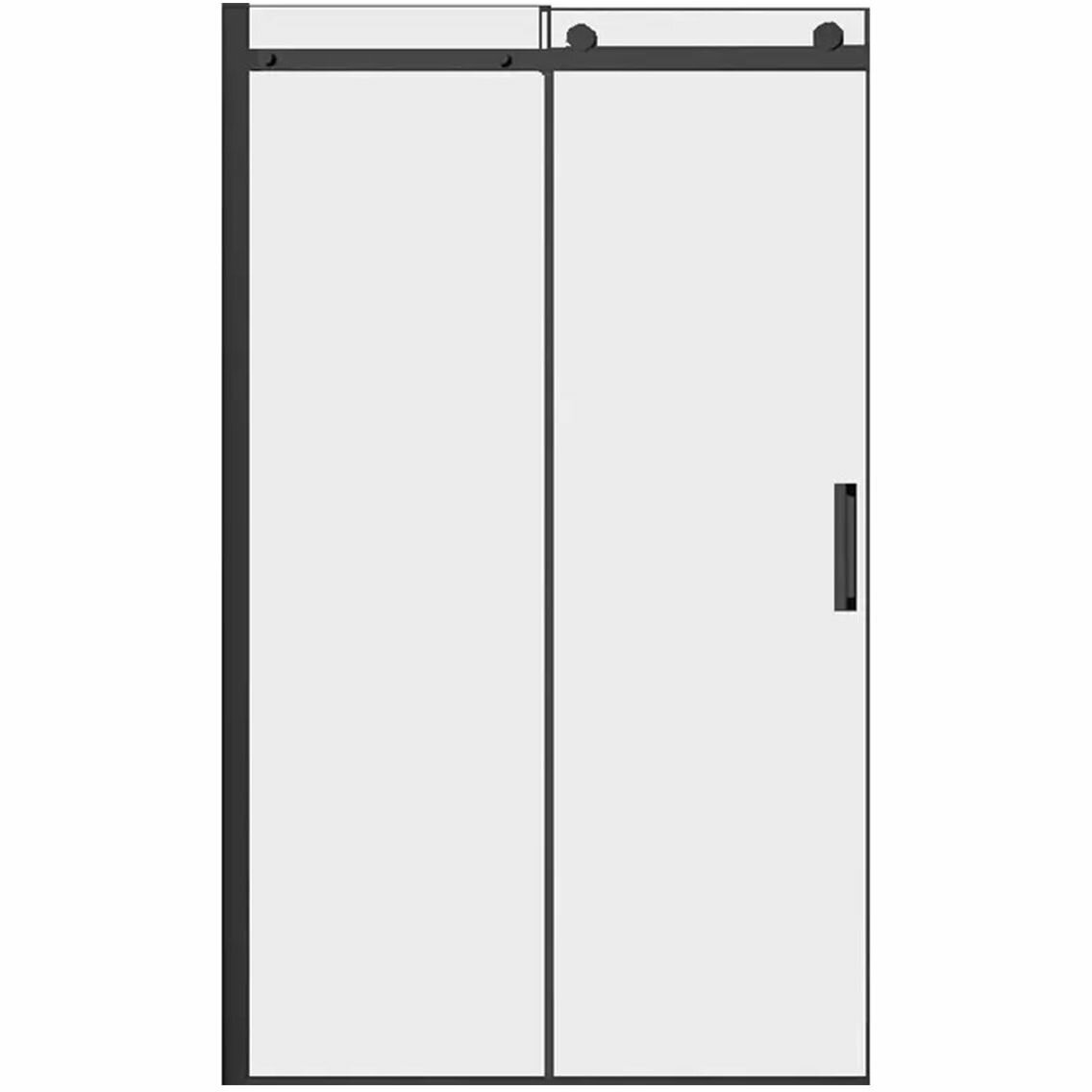 Душевая дверь Vincea Como 130 см черный матовый, стекло прозрачное, VDS-1C130CLB - фото №2