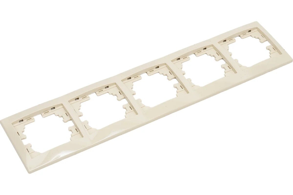 Lezard MIRA Рамка х5 гориз б вст крем 701-0300-150