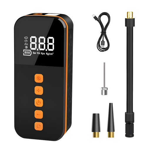 Электрический компактный насос множественного назначения с фонариком и цифровым дисплеем 1674₽