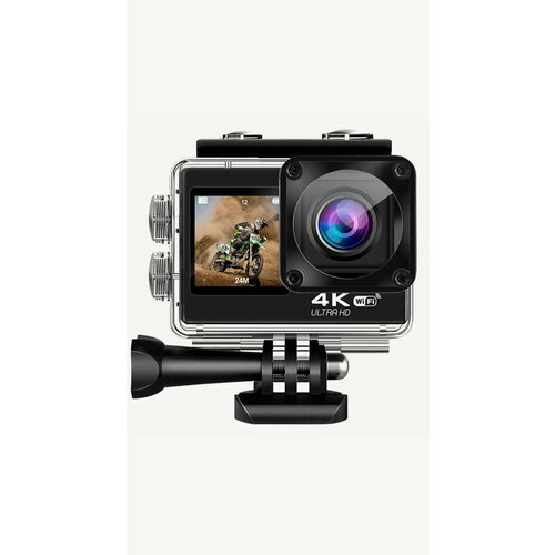 Экшн камера 4К с WiFi на пульте водонепроницаемая с противоударным кейсом 11900₽